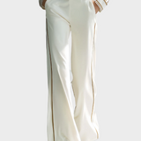 Zinia | Γυναικείο Κομψό Casual Σετ με Λευκό Μακρυμάνικο Τοπ και Παντελόνι