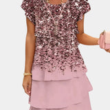 Tamara Λουλουδάτο Φόρεμα από Σατέν με Επίπεδα