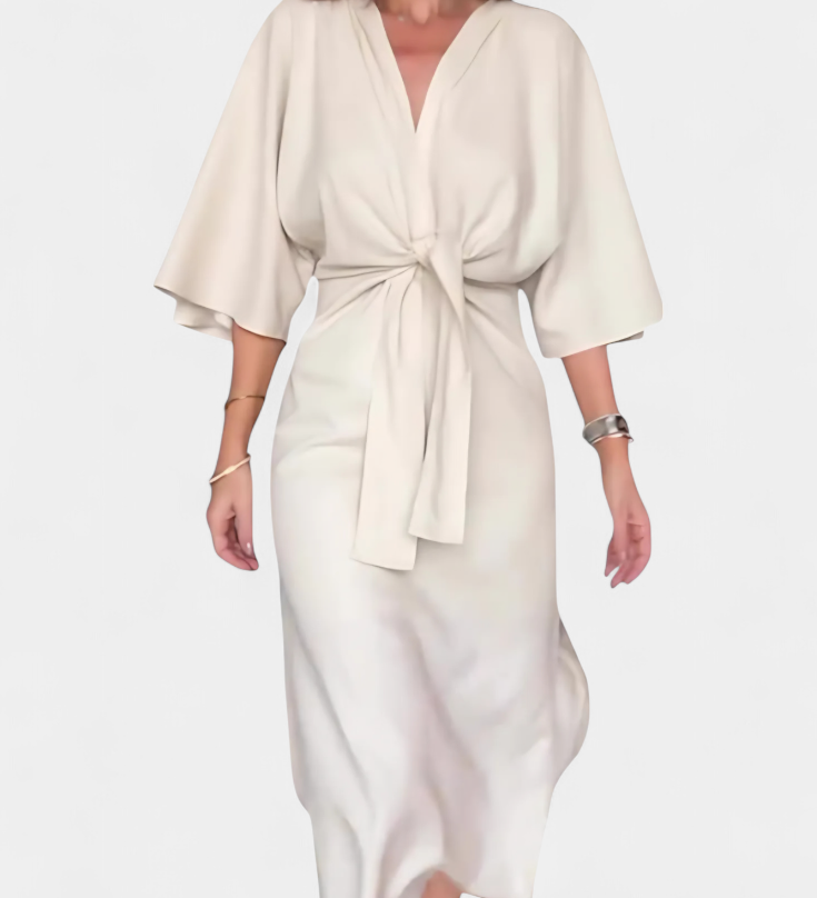 Ainhoa Φόρεμα Καθημερινό με Κόμπο Μπροστά και Ντεκολτέ