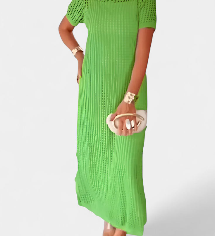 Φόρεμα Δύο Κομματιών Balbina με Λαιμόκοψη και Κοίλες Λεπτομέρειες