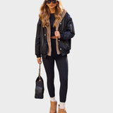 Camara | Oversized Bomber Jacket Campus με Επένδυση από Συνθετική Γούνα