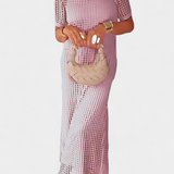 Φόρεμα Δύο Κομματιών Balbina με Λαιμόκοψη και Κοίλες Λεπτομέρειες