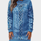 Vicky | Ρετρό Φόρεμα με Μακριά Μανίκια