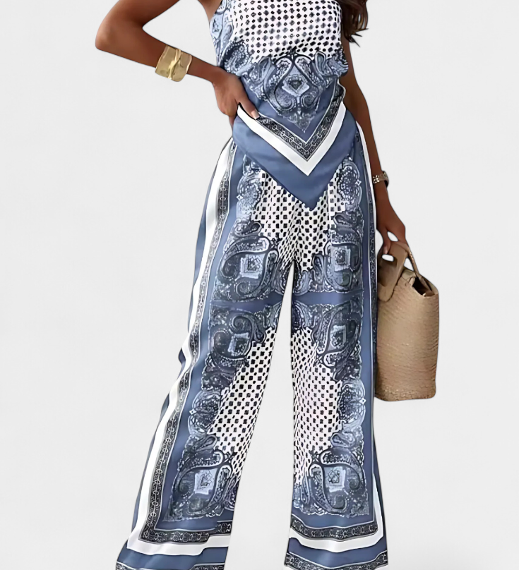 Leonie Σετ με Μοτίβο Paisley και Λουράκια