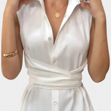 Meryl Πουκαμισοφόρεμα με Κουμπιά και Ρυθμιζόμενη Ζώνη