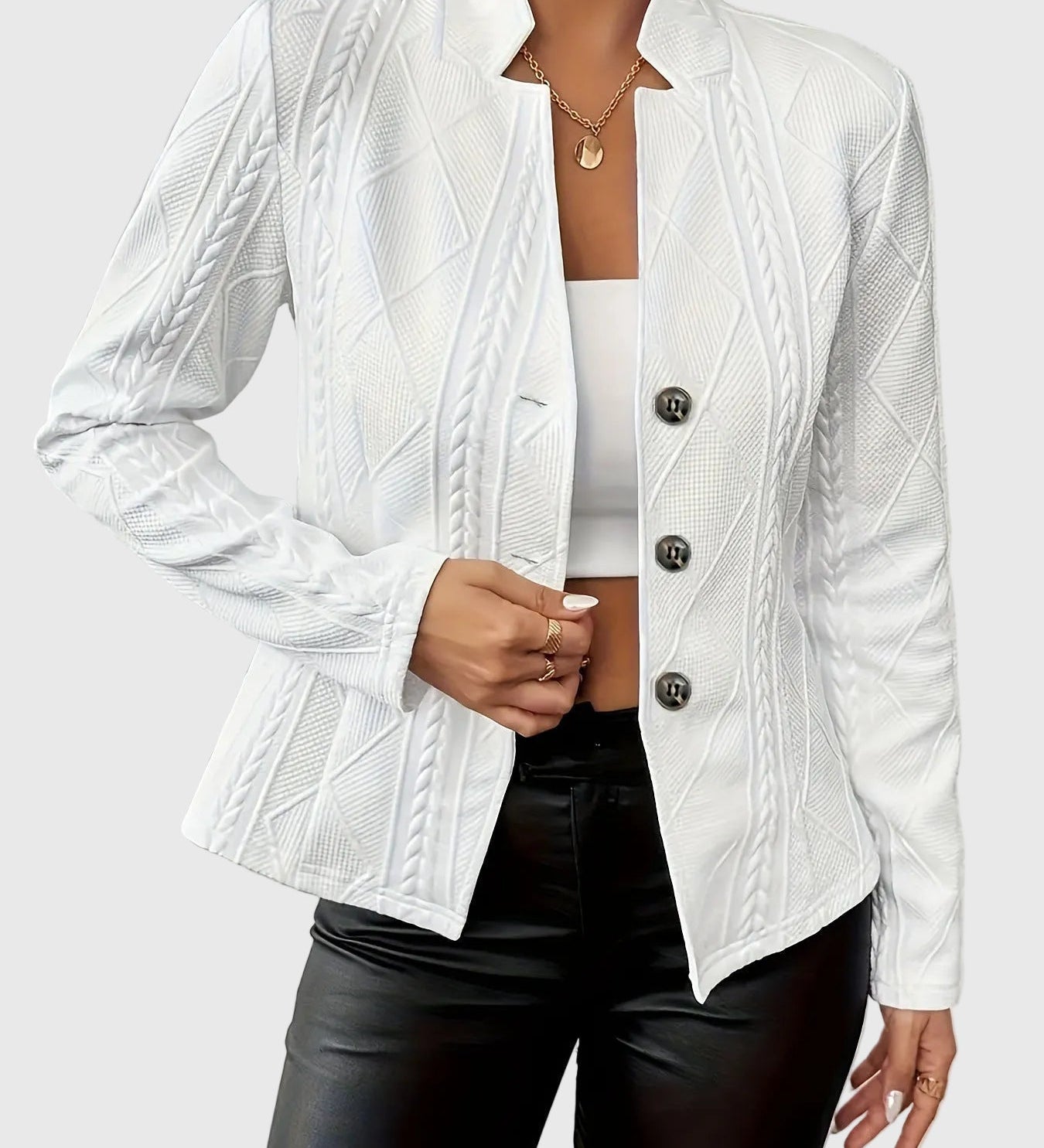 Βιολέτα - Μπλέιζερ με κομψές λεπτομέρειες