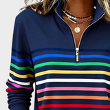 Marlen | Μπλούζα με Μισό Φερμουάρ και Ουράνιο Τόξο