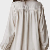 Μαίρη - Ρετρό μίνι φόρεμα με δαντέλα, ασύμμετρο τελείωμα και μακριά μανίκια