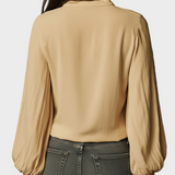 Καθημερινό Κίτρινο Βαμβακερό Πουκάμισο με Floral Κέντημα