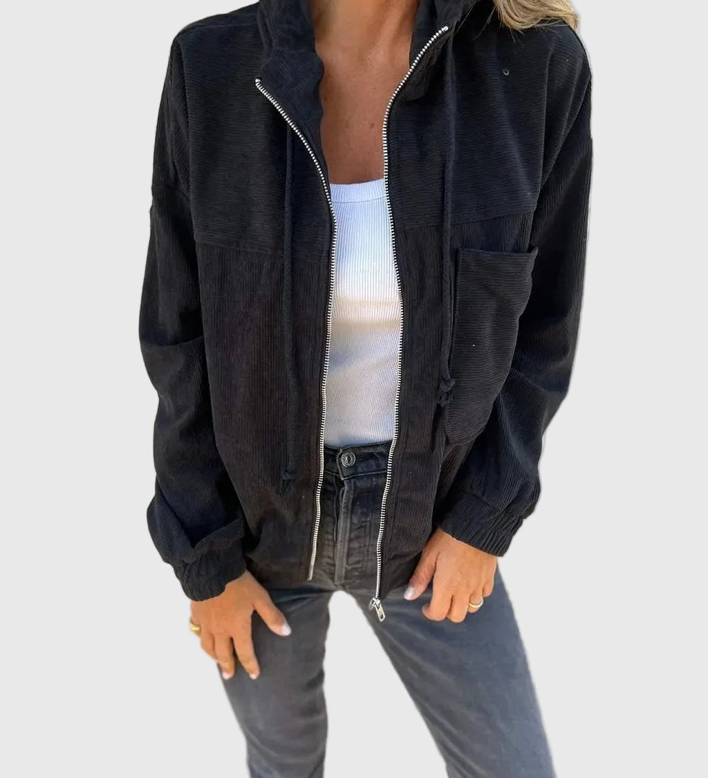 Ευριδίκη – Καθημερινό Μπουφάν από Κορντούρα με Κουκούλα