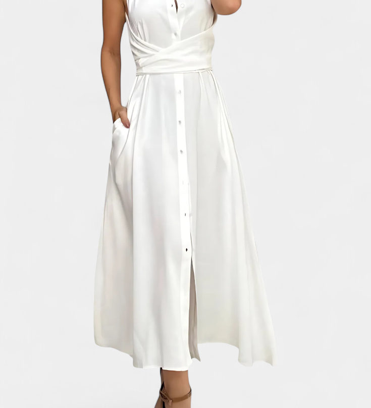 Meryl Πουκαμισοφόρεμα με Κουμπιά και Ρυθμιζόμενη Ζώνη