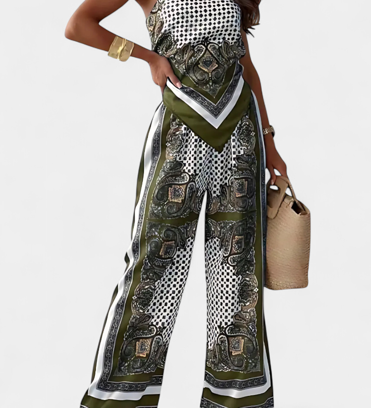 Leonie Σετ με Μοτίβο Paisley και Λουράκια