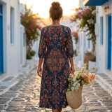 Leda - Μακρύ φόρεμα σε έθνικ στιλ