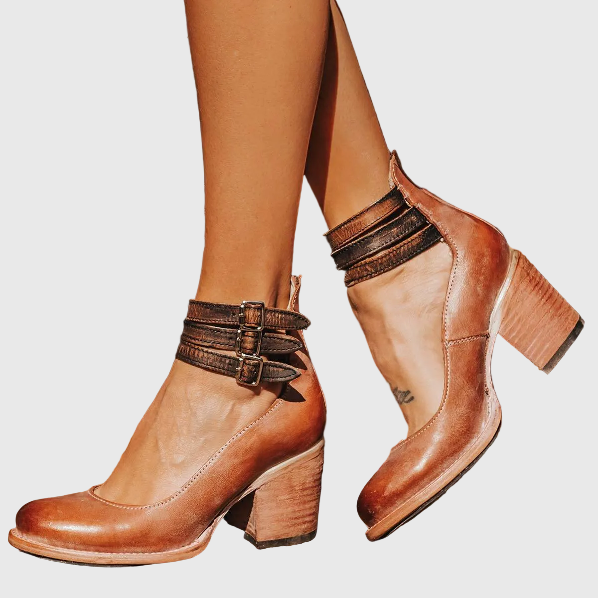 Βερόνικα – Vintage Πέδιλα με Λουράκι στον Αστράγαλο