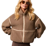 Hannah | Chill Whispers Τζάκετ Shearling με Αντίθεση Τελειώματα (Chill Whispers Contrast Trim Shearling Jacket)