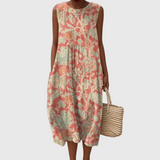 Αδριανή - Κολακευτικό Λουλουδάτο Φόρεμα