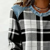 Ivy | Φούτερ με καρό μπαλώματα