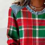 Ivy | Φούτερ με καρό μπαλώματα