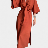 Ainhoa Φόρεμα Καθημερινό με Κόμπο Μπροστά και Ντεκολτέ