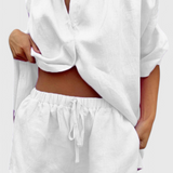 Anika Σετ Δύο Τεμαχίων με Πουκάμισο με Κουμπιά και Σορτς με Κορδόνι