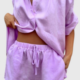 Anika Σετ Δύο Τεμαχίων με Πουκάμισο με Κουμπιά και Σορτς με Κορδόνι