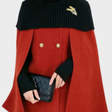 Αζαλέα | Κομψό Λευκό Πλεκτό Πατσαβούρι Κάπα Και Μάλλινες Μπλούζες Δύο Τεμαχίων Άνοιξη