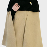 Αζαλέα | Κομψό Λευκό Πλεκτό Πατσαβούρι Κάπα Και Μάλλινες Μπλούζες Δύο Τεμαχίων Άνοιξη