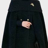 Αζαλέα | Κομψό Λευκό Πλεκτό Πατσαβούρι Κάπα Και Μάλλινες Μπλούζες Δύο Τεμαχίων Άνοιξη