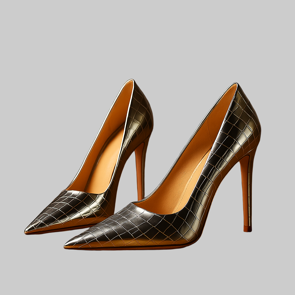 Χρυσά Ραέ Στιλέτο Τακούνια