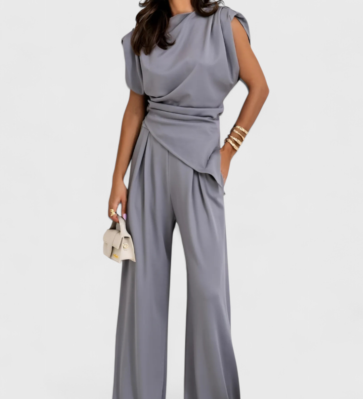 Σοφία Ασύμμετρο Σετ με Ντραπέ Ώμους