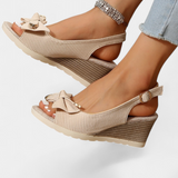 Beatriz Πέδιλα πλατφόρμας με φιόγκο και ρυθμιζόμενο λουράκι