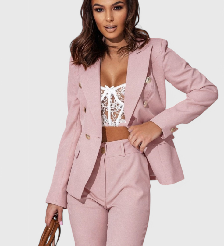 Rosalin Κομψό Σετ με Blazer και Παντελόνι