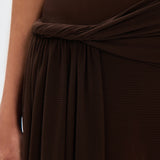 Eranda Μαξί Φόρεμα από Διχτυωτό Ντραπέ