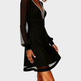 Rica | Φόρεμα Αδυνατίσματος με V-Neck και Εισαγωγές