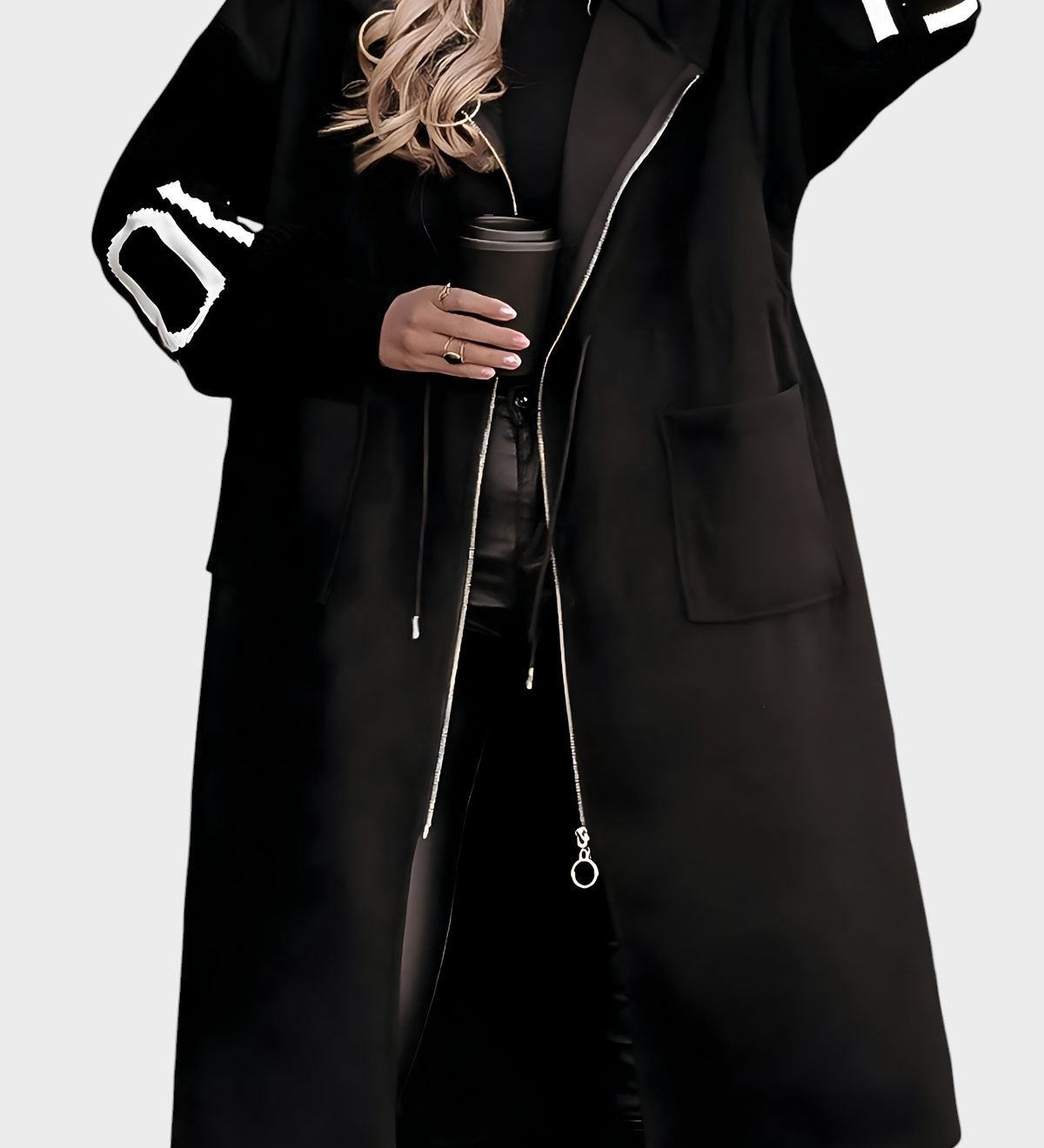 Peggy | Γυναικείο Μπουφάν με Πλεκτά Μανίκια και Κουκούλα