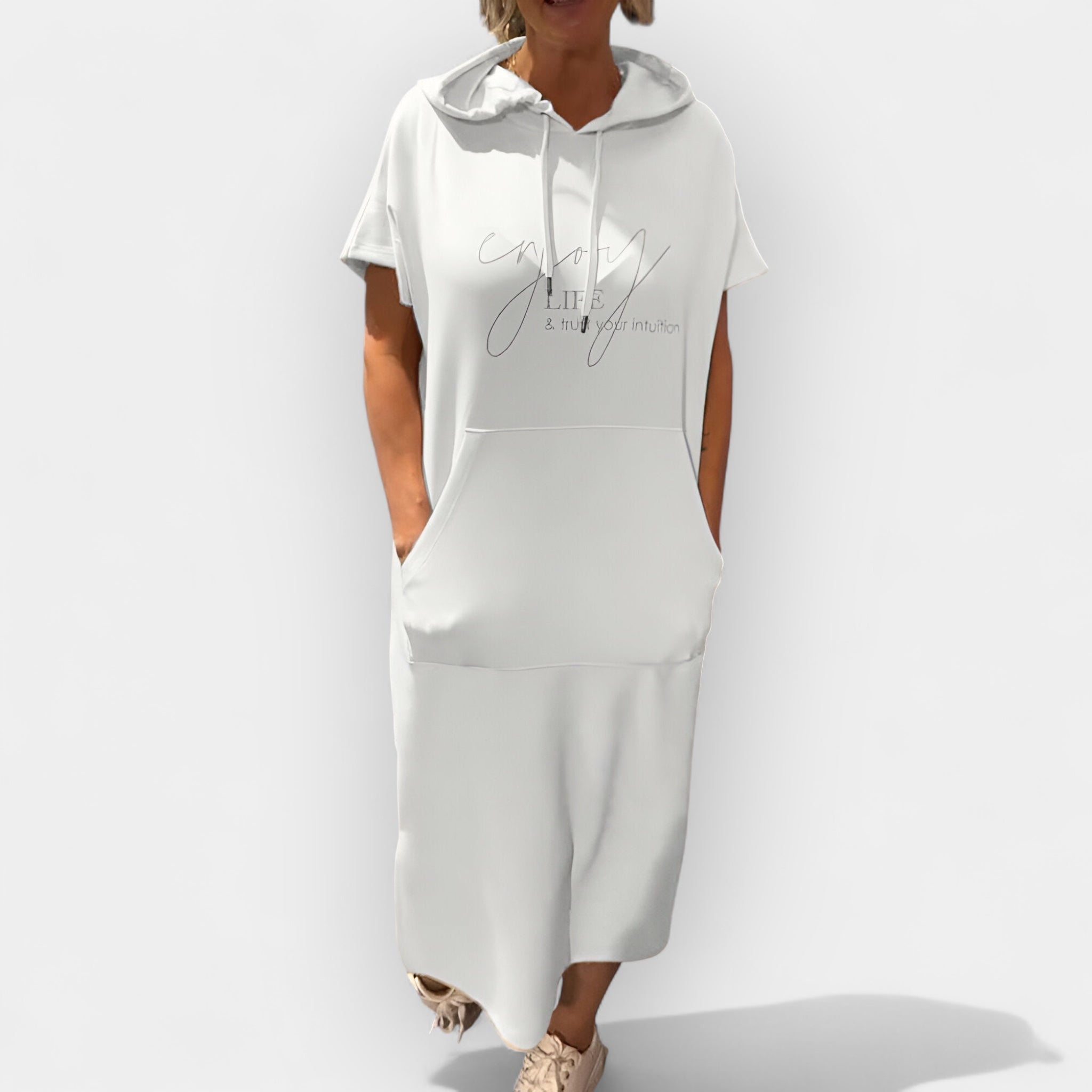 Βρυσηίδα – Άνετο Φόρεμα με Κουκούλα