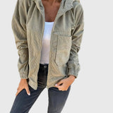 Ευριδίκη – Καθημερινό Μπουφάν από Κορντούρα με Κουκούλα