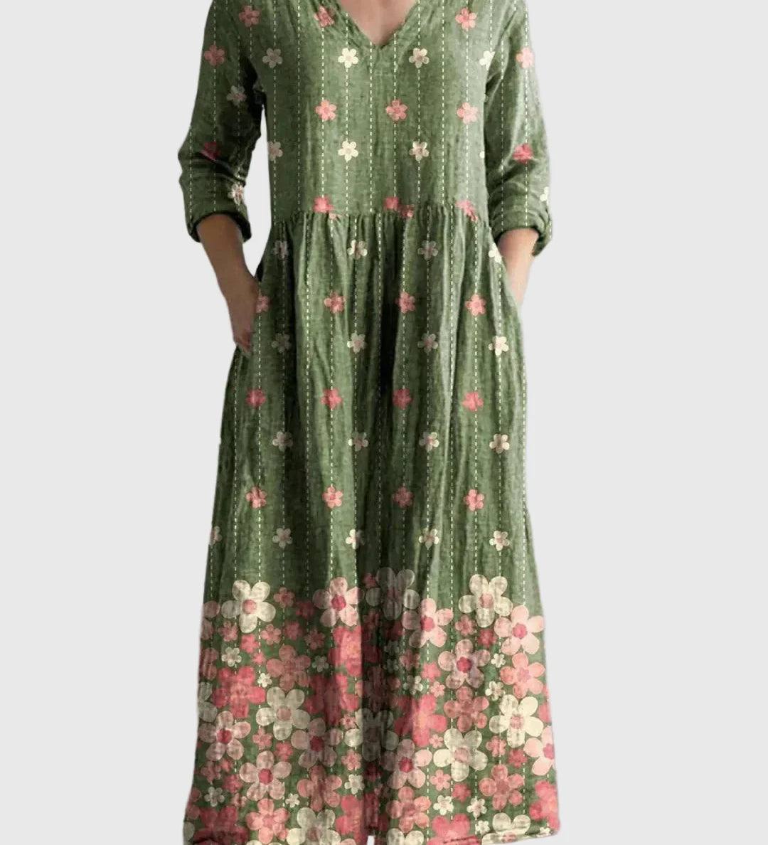 Αριάδνη – Vintage Φλοράλ Μάξι Φόρεμα