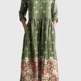 Αριάδνη – Vintage Φλοράλ Μάξι Φόρεμα