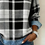 Ivy | Φούτερ με καρό μπαλώματα