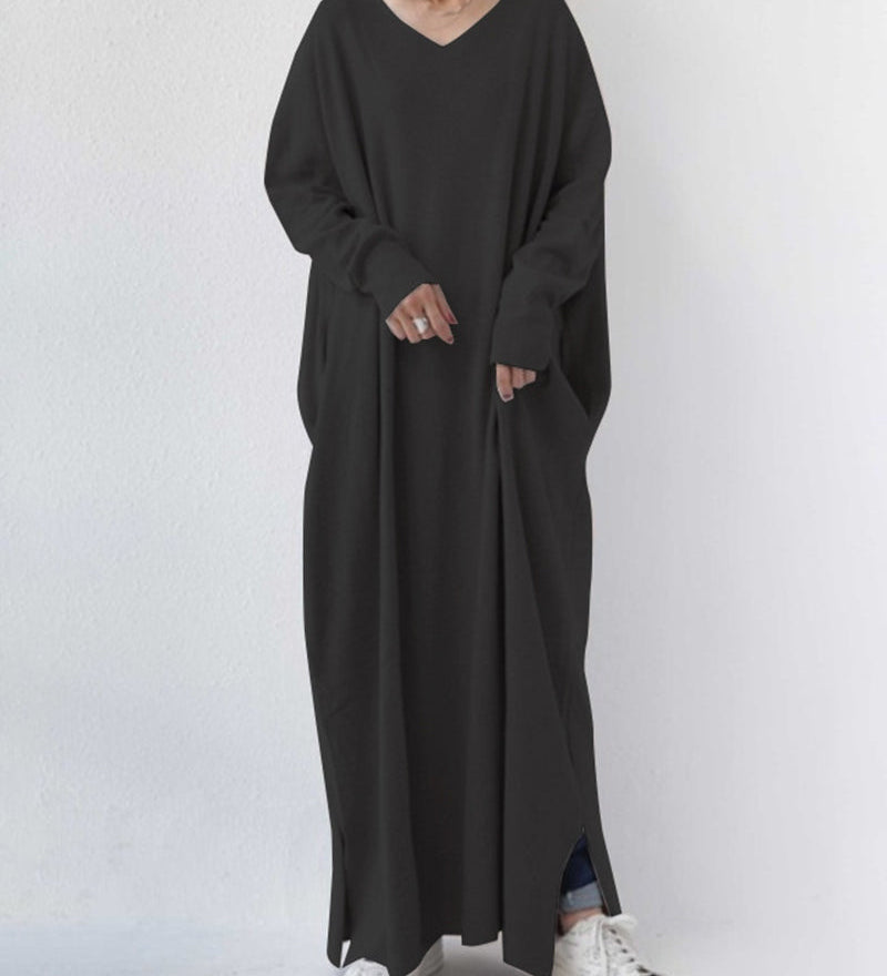 Eudora | κομψό καζουάλ φόρεμα με v λαιμόκοψη