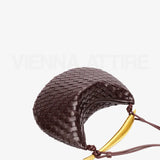 Αλεξάνδρα – Τσάντα με Υφαντό Σχέδιο και Χρυσό Χερούλι