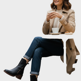 Valorine | Μαύρη δερμάτινη μπότες