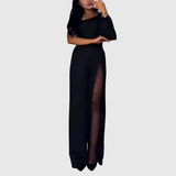 Εκάβη - Μοντέρνα Ολόσωμη Φόρμα με Φαρδιά Πόδια