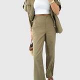 Lani Χαλαρό Σετ Δύο Τεμαχίων με Πουκάμισο και Παντελόνι