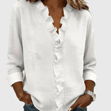 Φαίδρα - Μπλούζα με Ρίγες, V-Λαιμόκοψη και Μακριά Μανίκια