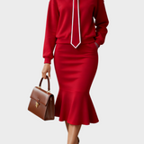 Sabrina | Φούτερ με γιακά με ασπρόμαυρο σχέδιο