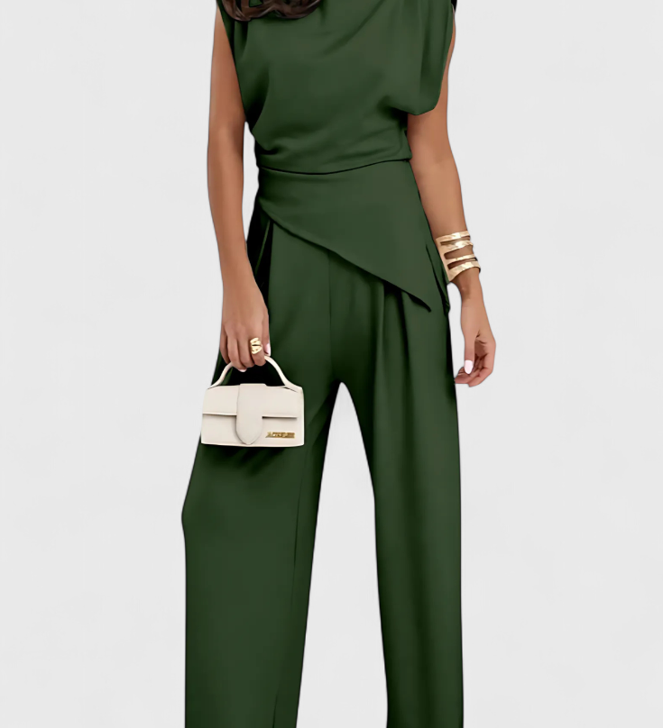 Σοφία Ασύμμετρο Σετ με Ντραπέ Ώμους