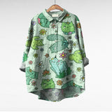 Ιωάννα Κλασικές Λουλουδένιες Μπλούζες