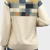 Linora | Πλεκτό Patchwork με Κουμπιά